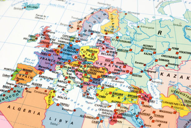 mapa európy